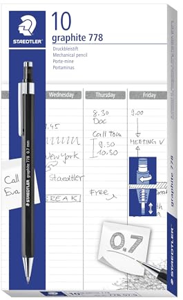 STAEDTLER 778 Druckbleistift – 0,7 mm, Sechskant, Graphit