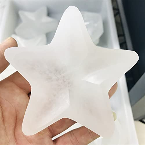 Cuenco de selenita natural. Caja de jabón. La terapia del cenicero decorará su hogar con un regalo que se puede usar for (Size : 10cm) decoración de la habitación
