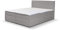 VENASI MÖBEL Gloria Boxspringbett mit Bettkästen H2/H3 Matratze und Topper Cord-Stoff (Grau, 180 x 200 cm)