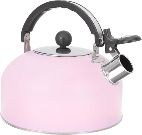 Sport-Wasserflasche, Wasserkocher, Teepfeife, Wasserkocher für den Herd, Edelstahl-Wasserkocher, Teekanne, Herd, Teekessel, Kochtopf, japanischer Wasserkocher, Kaffeepfeife (Farbe: Rosa)