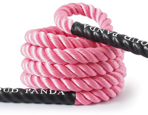 Gewichtetes Springseil für Fitness, schwer, Erwachsene, Battle Ropes für Männer/Frauen, Ganzkörpertraining, Krafttraining im Fitnessstudio, Verbesserung der Kraft und Muskelaufbau (Rosa 0,7 kg, 1,9 m)