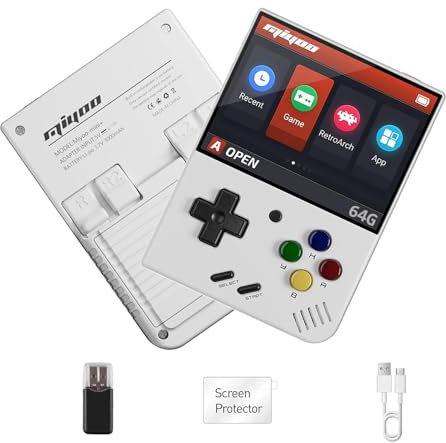 Consola Retro Miyo Mini Consola de Juegos Portátil de 3.5 Pulgadas, 64G Sistema Open Source Linux, Consola de Juegos Retro Miyoomini