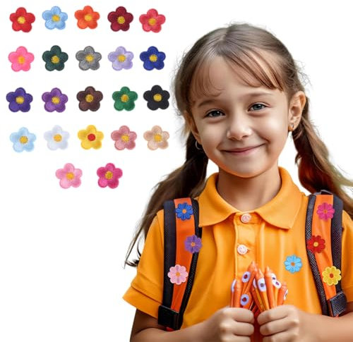 ZKGYUS 22 Stück Patches zum Aufbügeln, Blume Aufnäher Kinder, bügelflicken kinder, Flicken zum Aufbügeln, Aufnäher zum Aufbügeln, Bügelbilder für Textilien - Kleidung, Jeans, Taschen, Dekoration