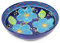 Verano Spanish Ceramics Classic Spanish Hand Painted Large Food Bowls - Decorative Home Kitchen Restaurant Café Dining Décor Dishware Sharing Fruit Salad Snack Food Serving Dish - 26cm Blue Flower