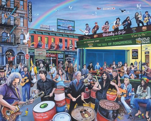 White Mountain Rock and Roll Heaven Puzzles for Adults 1000 Pieces Fun Music Jigsaw Puzzle for Family