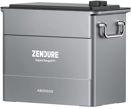 Zendure SolarFlow AB2000S, Speicher für Balkonkraftwerk, 1920Wh LiFePO4, 960~7680Wh Erweiterbare Kapazität, Selbsterhitzende Funktion, Aerosol-Feuerlöschsystem, IP65
