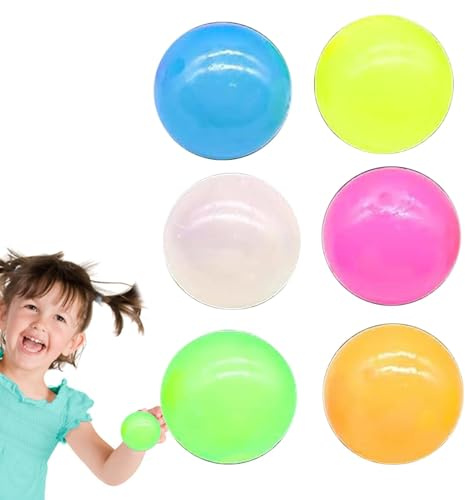 Stressball Klebriger Zielball, Im Dunkeln Leuchtende Klebebälle, Klebebälle An Die Wand Werfen Sensorische Spielzeuge Zum Stressabbau Für Erwachsene Und Kinder