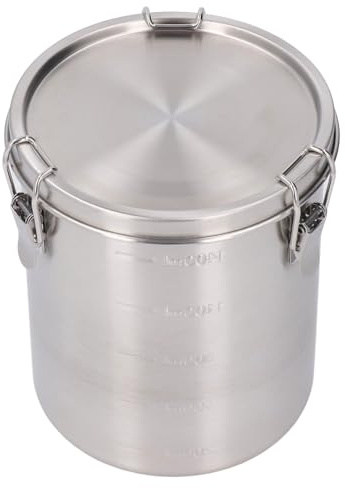 LUCKDANO Airtight Stainless Steel Pet Food Storage Container Seal, Varied Large Metal Canister for Dog, Cat, Bird, Coffee, Cereal, Flour, Sugar, Protein Powder, Versatile Storage, (1600ML)