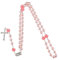LQIOACU 1 Pezzi Rosario donna collana, Collana rosario donna, Collana con croce cattolica, Collana rosario croce cattolica, Collana con rosario per comunione, A