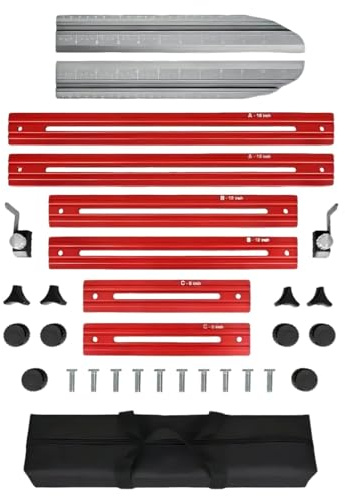 Ungtyb Treppenstufenschablonen-Werkzeug, Treppenstufenvorrichtung für genaues Messen, stabiles Messwerkzeug für Layout-Regal, Trockenbau und Trennwände, Treppenstufenprofil-Vorlagen-Werkzeug, präzises