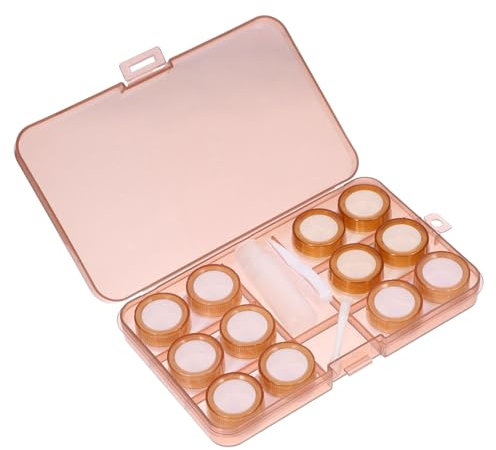 GOOHOCHY Portable Leakproof Glasses Case Small Lens Box for Contacts Lens Organizer Cover for Travel and Outdoor Use Fits of Lenses