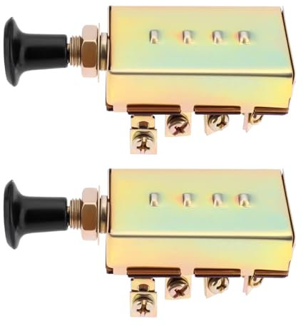 ECSiNG 2 Stücke 4-Stufen Auto Zugschalter Hupe Scheinwerfer Modifikationsschalter für Traktoren Bagger Automobile Landwirtschaft Fahrzeug mit 30A Sicherung