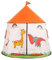 Spielzelt für Kleinkinder, Prinzessin Prinz Schlosszelt, tragbares Pop-up Indianerzelt, Tipi, EN71-zertifiziert, Spielhaus für innen und außen, mit Tragetasche, Geburtstag Weihnachts Geschenk (Orange)