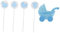 ULTECHNOVO Baby Shower Cake Topper Decorations 5pcs Set Stroller Baby Bottle Cake Toppers