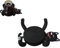 Cute Cat Coasters, 3D Print Cat Mugs for Cats Lovers, Funny Drink Holders with Heat Resistant Base, Coffee Table Decor (Black)