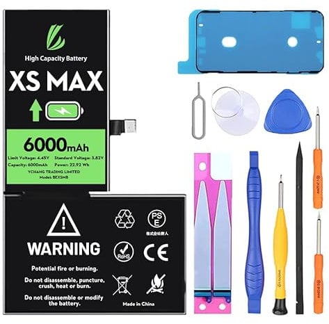LL TRADER Battery for iPhone XS Max, 6000mAh High Capacity Lithium Polymer Battery with All Repair Tools