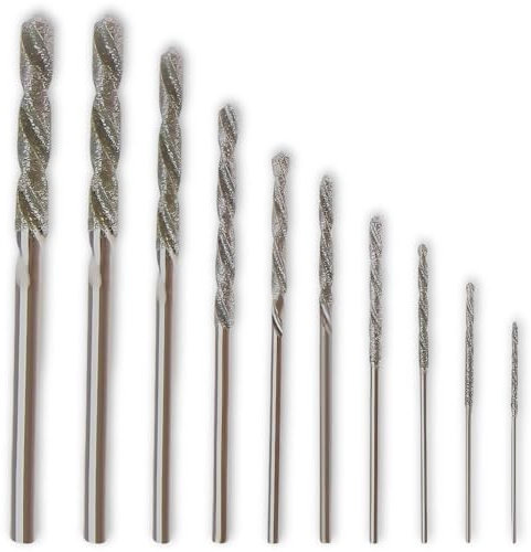 10 Stück Diamantbohrer Set, Fliesenbohrer Set Robust und Langlebig, Praktisch Diamant Bohrer Fliesen Perfekt für Feine Gravurarbeiten und Detaillierte Projekte