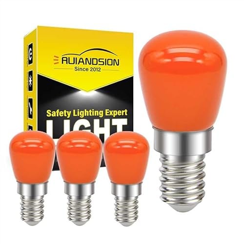 Ruiandsion E14 LED Lampe 220V Orange E14 Schraubsockel Ersatz für Pendelleuchten Decken Schreibtisch Nachttisch Wand Dekorative Leuchte Packung mit 4 Stück