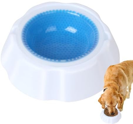 Cooling Pet Bowl | Dog Cold Water Bowwl with Condensed Beads Ice Bowll to Keep Water and Food Cool | Summer Pet Supplies for Dogs and Cats Cold Pett Boowl