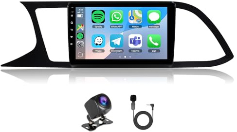ACAVICA Autoradio Android 15 4+64GB para Seat Leon MK3 2013-2019 | Pantalla Táctil 9, Wireless CarPlay Android Auto, Bluetooth 5.4, GPS, WiFi 6.0, Navegador Coche