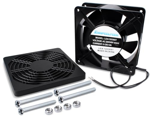 Innfeeltech 1 ventilateur électrique, AC220V 120 * 120 * 38 mm mini ventilateur silencieux pour machine à glaçons, refroidisseur et PC