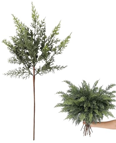 Rami Di Albero Di Natale,Cedro Pino Realistico,Di Pino Artificiale Verde Natale - Per Lavoretti Ghirlanda Riempitore Vasi Mensola Albero Camera Da Letto Esterno
