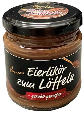 Braune‘s Eierlikör Schoko zum Löffeln 200 ml (14% vol.) – Cremig & Dickflüssig – Ideal zum Löffeln, für Desserts, Kaffee, Cocktails & Backen oder pur