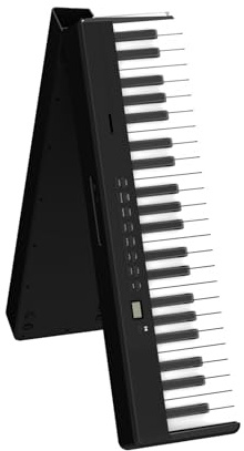 HUIOP Piano électronique Pliable Ultra Portable à 88 Touches avec Batterie Intégrée, Touches Réactives Pleine Taille et 128 Tonalités Sonores pour la Production Musicale, Prend en Charge la (Noir)