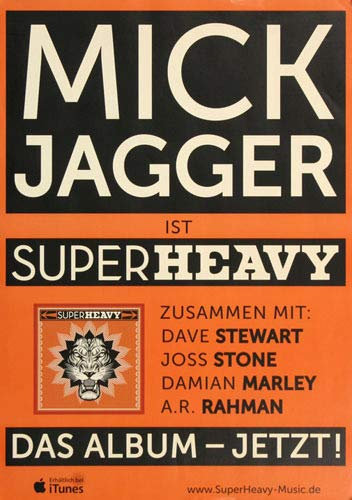 Mick Jagger - Superheavy, 2011 » Konzertplakat/Premium Poster | Live Konzert Veranstaltung | DIN A1 «