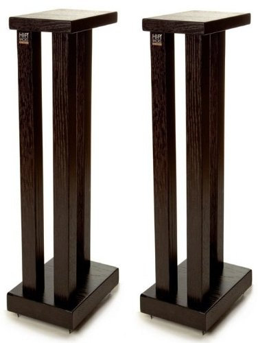 Hi Fi Racks Podium Slimline 600mm Speaker Stands Satin Black