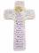 Kinderkreuz / Taufkreuz für Mädchen (rosa) und Jungen (hellblau) als ideales Taufgeschenk, Konfirmation, Kommunion, Firmung, Jugendweihe mit „Lieber Engel begleite mich …“ im Kinderzimmer an Schrank, Tür oder Wand aufhängen - aus unserer Reihe Kinderkreuze und Geschenke zur Geburt & Taufe (ROSA)