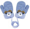 YSXY Süße Fäustlinge Baby Kleinkind Gestrickte Handschuhe für 1,2,3 Jahre Jungen Mädchen Winter Warme Strickhandschuhe mit schnur Fleece-Innenfutter, Blau, Einheitsgröße