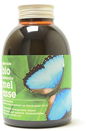 Multikraft Schwarze Bio Zuckerrohrmelasse, 500 ml | ungeschwefelt, Konsistenz honigartig, zur Herstellung von EMa