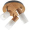 Lindby Deckenlampe Glas, Holz Deckenstrahler schwenkbar und drehbar 3x E14 max. 5W ohne Leuchtmittel Deckenleuchte Deckenspot Spot Strahler