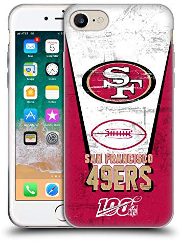 Head Case Designs Offizielle NFL Banner San Francisco 49ers Logo Art Gelhülle [Militärischer Schutzgrad] Kompatibel Mit Apple iPhone 7/8 / SE 2020 & 2022 Und Kompatibel Mit MagSafe