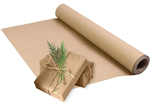 Triplast Brown ECO Kraft Paper (600mm x 10m) - Eco-Conscious & Recyclable - Multipurpose Wrapping Paper Roll with a Premium & Rustic Finish - Ideal for Gift Wrapping, Parcel Packing, Arts & Craft