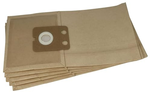 vhbw 5X Staubbeutel kompatibel mit Nilfisk VP600 Series Staubsauger - Papier, 34,55cm x 22,4cm braun
