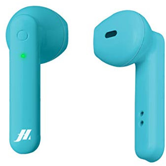 Music Hero Auricolari TWS Beat True Wireless Stereo con Microfono e Tasto Risposta/fine Chiamata, Custodia di Ricarica, Fino a 2.5 Ore di ascolto Musica, azzurro