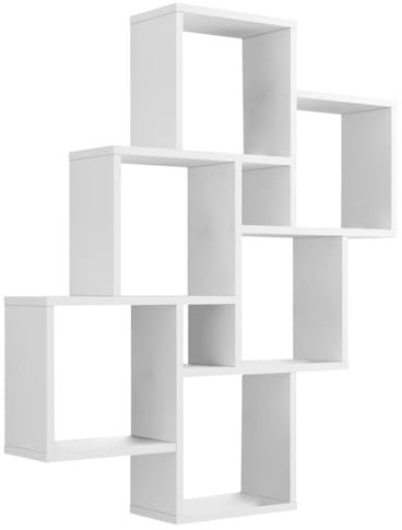 FMD Möbel, 2006-002E Laurio 2 Wandregal, spanplatte, maße 81.2 x 94.3 x 15.7 cm