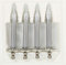 4tlg. Glas-Baumkerzen Set in 'Hochglanz Modern Grau Weiss' mit Metall-Clip - Vintage Glas Weihnachtsbaumkerzen Christbaumschmuck - Baumschmuck -