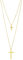 JewelryWe Schmuck Damen Halskette mit Kreuz Anhänger Layered Choker Kette Silber Gold Rosegold Geschenk für Frauen Mädchen