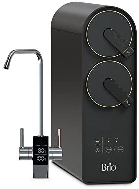 Brio Umkehrosmose-Wasserfiltersystem, 500 GPD, 2:1 rein zum Ablassen, ohne Tank, Wasserhahn unter der Spüle