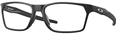 Oakley Herren OX8174F Hex Jector Low Bridge Fit verschreibungspflichtige Brillenrahmen, Satin-Schwarz/Demo-Gläser, 54 mm