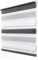 Doppelrollo Klemmfix ohne Bohren B80xH120(Stoffbreite 76cm) Weiß-grau-anthrazit, Rollos für Fenster, Rollo ohne Bohren mit Lichtdurchlässig und Verdunkelnd/Höhe Stufenlos Verstellbar/Kindersicherung
