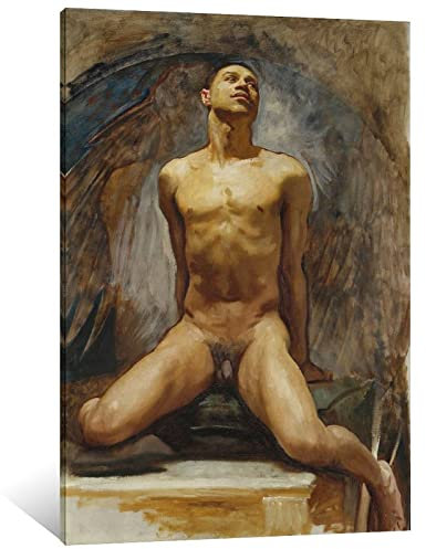 John Singer Sargent Nude Study of Thomas E McKeller Poster, dekoratives Gemälde, Leinwand, Wandkunst, Wohnzimmer, Schlafzimmer, Gemälde 40 x 60 cm
