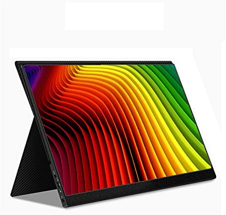 TOMYEUS Portable Monitor 15.6'' Portable Monitor 1080P HDR FHD IPS Gaming Monitor W/USB-C Mini Touchable Computer Display For PS4 Xbox Switch PC Phone Monitor (Color : Grey touch screen)