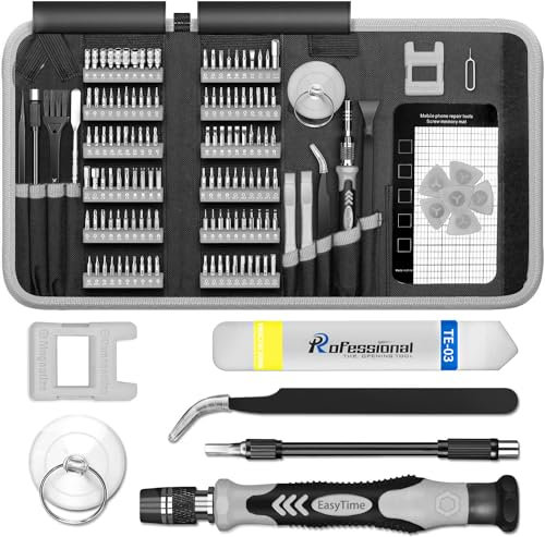 EasyTime 140 in 1 Präzisions-Schraubendreher-Set, Professionelles Computer- und Laptop-Reparatur-Werkzeugset, Kompatibel Mit iPhone, Tablet, Macbook, PC und Xbox