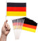 PHENO FLAGS Bandera de mano de Alemania - Bandera alemana 12,7 x 20,32 cm - Bandera con asta de 30 cm - 10 banderas de mano por set