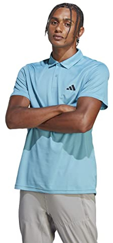 adidas Men's Train Essentials Training Polo Shirt, preloved Blue/Black, S