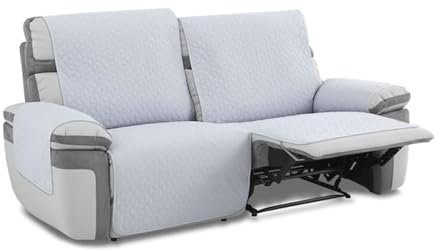 MAXIFUNDAS-Housse de canapé rembourrée Relax 3 Places Slam, Gris Clair. Sauvasofá répulsif Liquide et avec Envers antidérapant.